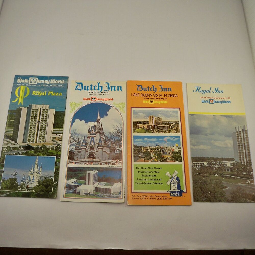 Disney World Village Hotel Brochures 70s Vintage Ephemera